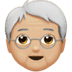 🧓🏼 older person: medium-light skin tone display on Apple